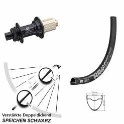 Dt-swiss 28 Zoll Hinterrad DT Swiss RR481 KX-G 11-fach