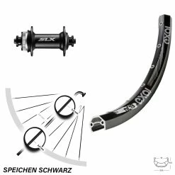 Vorderrad Fahrrad 28 & 29 Zoll Exal DC-19 Schwarz Shimano SLX Centerlock